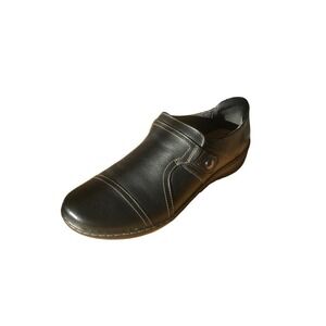 CLARKS COLLECTION ULTIMATE COMFORT WOMEN’S CORA  BLACK LEATHER SHOES 12M NWOB